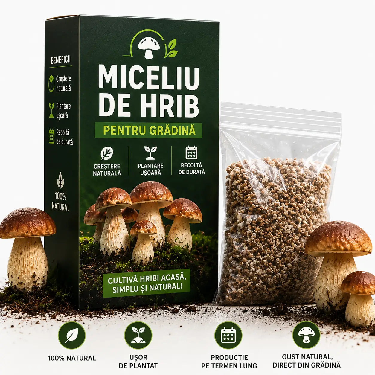 Miceliu de hribi pentru grădină - Crește hribi acasă!